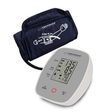 Esperanza Esperanza ECB007 poluautomatski tlakomjer za krvni tlak na nadlaktici, s memorijom i LCD zaslonom, sivo