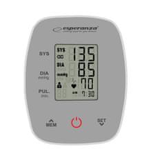 Esperanza Esperanza ECB007 poluautomatski tlakomjer za krvni tlak na nadlaktici, s memorijom i LCD zaslonom, sivo