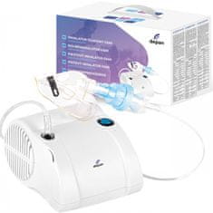 Helbo Tihi inhalator s klipom s dva maske za odrasle i djecu - jednostavan za korištenje, niska razina buke, bijela boja