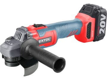 Extol Premium Akumulatorska kutna brusilica 8891838 bežična kutna brusilica SHARE20V, 125 mm, BEZ ČETKICA, 4Ah