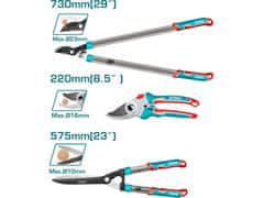 Total Vrtne škare THT1576033 Vrtne škare, set od 3, industrijske