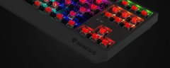 Genesis THOR 230 TKL Lite mehanička tipkovnica za igranje, žična, RGB LED osvjetljenje, Hot-Swap tehnologija, Anti-Ghosting, Plug &amp; Play, F1-F12, crna