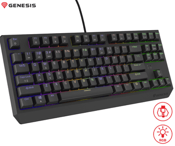 Genesis Thor 230 TKL mehanička gaming tipkovnica, žičana, RGB, Hot-Swap, Outemu crvena, crna
