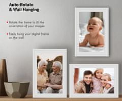 Thomson THOMSON F10 pametni digitalni okvir za fotografije, 25,6 cm (10,1"), HD IPS zaslon osjetljiv na dodir, aplikacija, USB-A, USB-C, bijela