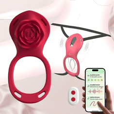 Bodybite Nosivi vibrator u obliku ruže za žene – aplikacija Couples Connect + daljinski upravljač, stimulacija klitorisa bez upotrebe ruku, silikon siguran za tijelo, diskretno pakiranje | AMORA