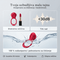 Bodybite Nosivi vibrator u obliku ruže za žene – aplikacija Couples Connect + daljinski upravljač, stimulacija klitorisa bez upotrebe ruku, silikon siguran za tijelo, diskretno pakiranje | AMORA