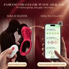 Bodybite Nosivi vibrator u obliku ruže za žene – aplikacija Couples Connect + daljinski upravljač, stimulacija klitorisa bez upotrebe ruku, silikon siguran za tijelo, diskretno pakiranje | AMORA