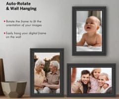 Thomson THOMSON F10 pametni digitalni okvir za fotografije, 25,6 cm (10,1"), HD IPS zaslon osjetljiv na dodir, aplikacija, USB-A, USB-C, crni