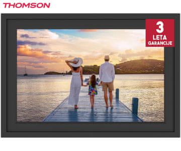 Thomson THOMSON F10 pametni digitalni okvir za fotografije, 25,6 cm (10,1"), HD IPS zaslon osjetljiv na dodir, aplikacija, USB-A, USB-C, crni