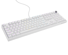 Genesis Thor 404 mehanička tipkovnica za igranje, Gateron Yellow Pro, RGB, Hot-Swap, bijela