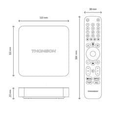 Thomson BOX 240 multimedijski uređaj, 4K UHD, Google TV, crni (Premium Black)