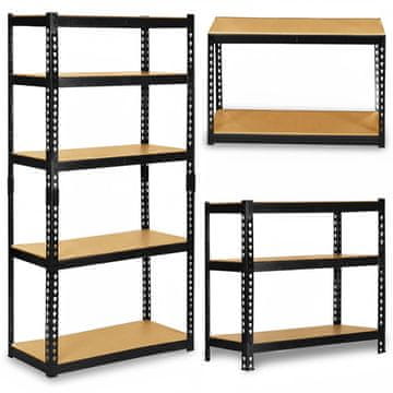 Humberg Metalna polica za odlaganje 183 x 90 x 40 cm HR-853 crna