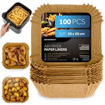 Berdsen Papir za pečenje za uloške friteze 20 cm - 100 kom