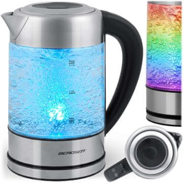 Berdsen Električni stakleni kuhalo za vodu s kontrolom temperature 1,7 l 2200 W BD-714