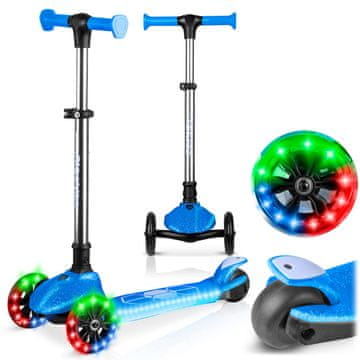 Ricokids Jelly trokotačni balansirajući skuter za djecu, svijetli u mraku - plavi