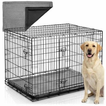 Pethaus Metalni kavez za pse + krevet 107 x 71 x 77 cm PH-202