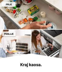 Deco Haus Deco Haus - komplet od 24 staklenke za začine s naljepnicama, lijevkom, četkom za čišćenje, olovkom – Prazne staklene posude za pohranu i dozator 120 ml, 10,5 x 4,3 cm