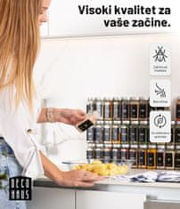 Deco Haus Deco Haus - komplet od 24 staklenke za začine s naljepnicama, lijevkom, četkom za čišćenje, olovkom – Prazne staklene posude za pohranu i dozator 120 ml, 10,5 x 4,3 cm