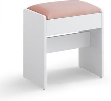 Songmics Stolac za toaletni stolić 45x286x495 cm roza