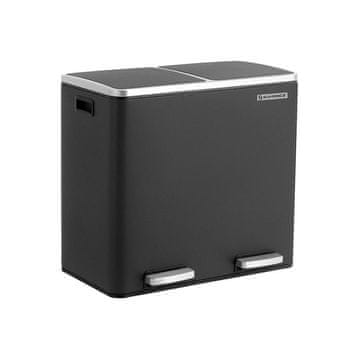 Songmics Kanta za recikliranje dvostruki pretinac 585x36x545 cm crna