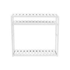 Songmics Polica 3 razine 60x15x55 cm bijela