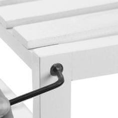 Songmics Polica 3 razine 60x15x55 cm bijela