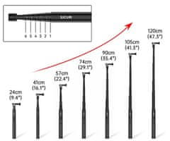 SJCAM Selfie štap, izvlačiv / teleskopski, 120 cm, crni