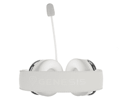 Genesis TORON 301 slušalice, odvojivi mikrofon/kabel, ultra lagane, univerzalna povezivost, Howlite bijela