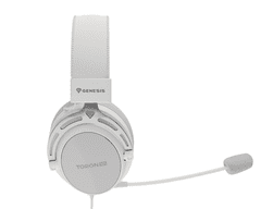 Genesis TORON 301 slušalice, odvojivi mikrofon/kabel, ultra lagane, univerzalna povezivost, Howlite bijela