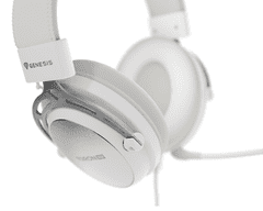Genesis TORON 301 slušalice, odvojivi mikrofon/kabel, ultra lagane, univerzalna povezivost, Howlite bijela