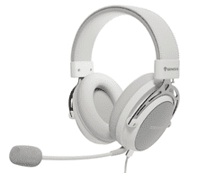 Genesis TORON 301 slušalice, odvojivi mikrofon/kabel, ultra lagane, univerzalna povezivost, Howlite bijela