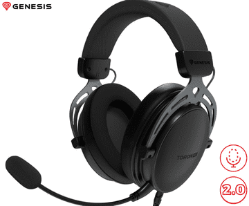Genesis TORON 531 slušalice, odvojivi mikrofon/kabel, dodatni jastučići za uši, crne boje oniksa