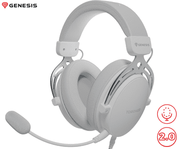 Genesis TORON 531 slušalice, odvojivi mikrofon/kabel, dodatni jastučići za uši, Howlite bijela