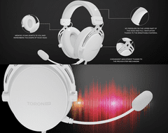 Genesis TORON 531 slušalice, odvojivi mikrofon/kabel, dodatni jastučići za uši, Howlite bijela