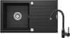 Deante set granitni sudoper i kuhinjska armatura Zorba ZQZV2113, grafit