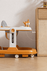 Tavalax 3-u-1 sklopiva hodalica za bebe s glazbom i sigurnosnim funkcijama, orange