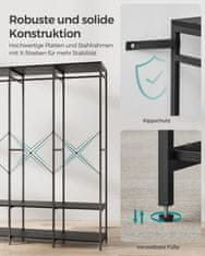 Songmics Otvoreni ormar 141x40x180 cm crna