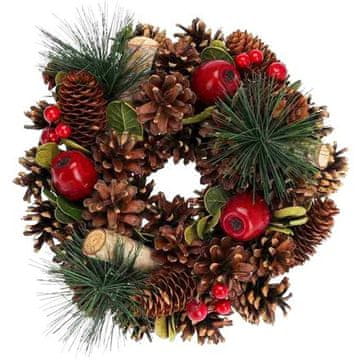 HOMESTYLING Božićni vijenac KO-YZB000200prir bor 25 cm natur