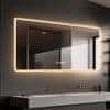 S6 Steklarstvo Šest LED ogledalo S65AB, 140x80cm, 3 boje LED osvjetljenja, prikaz vremena i temperature, antifog funkcija