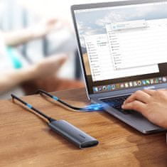Ugreen M.2 SuperSpeed 10Gbps SSD kućište + 0,5m USB-C kabel, sivo
