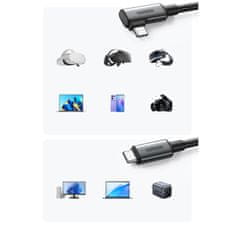 Ugreen Kutni USB-C kabel s podrškom za Oculus Quest 2 VR naočale 60W 5m crni