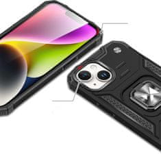 WOZINSKY Ring Armor maskica s držačem za prst za iPhone 15 Plus, crvena