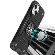 WOZINSKY Ring Armor maskica s držačem za prst za iPhone 15 Plus, crvena