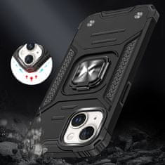 WOZINSKY Ring Armor maskica s držačem za prst za iPhone 15 Plus, crvena