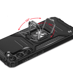 WOZINSKY Oklopna futrola za Samsung Galaxy S23 magnetski držač Ring Armor crna