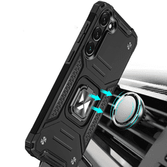 WOZINSKY Oklopna futrola za Samsung Galaxy S23 magnetski držač Ring Armor crna