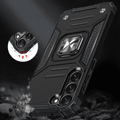 WOZINSKY Oklopna futrola za Samsung Galaxy S23 magnetski držač Ring Armor crna