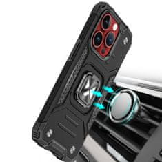 WOZINSKY Ring Armor maskica za iPhone 15 Pro u ružičasto-zlatnoj boji s prstenom za prst
