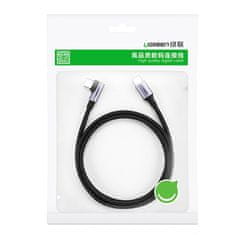 Ugreen Kutni USB-C kabel za napajanje 60W 20V 3A 1m crno-sivi
