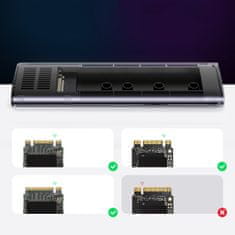 Ugreen SSD kućište M.2 USB 3.2 Gen 2 SuperSpeed USB 10Gbps sivo